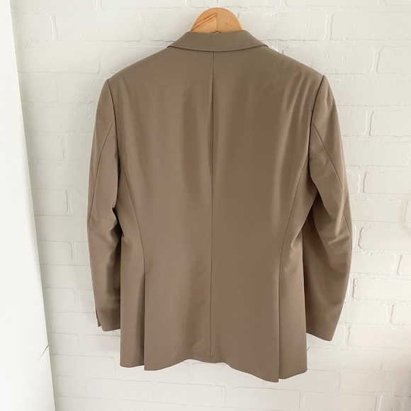 Hugo Boss Men’s Blazer Single breast Wool Stretch blend Taupe Tan Beige 48R - Picture 14 of 16